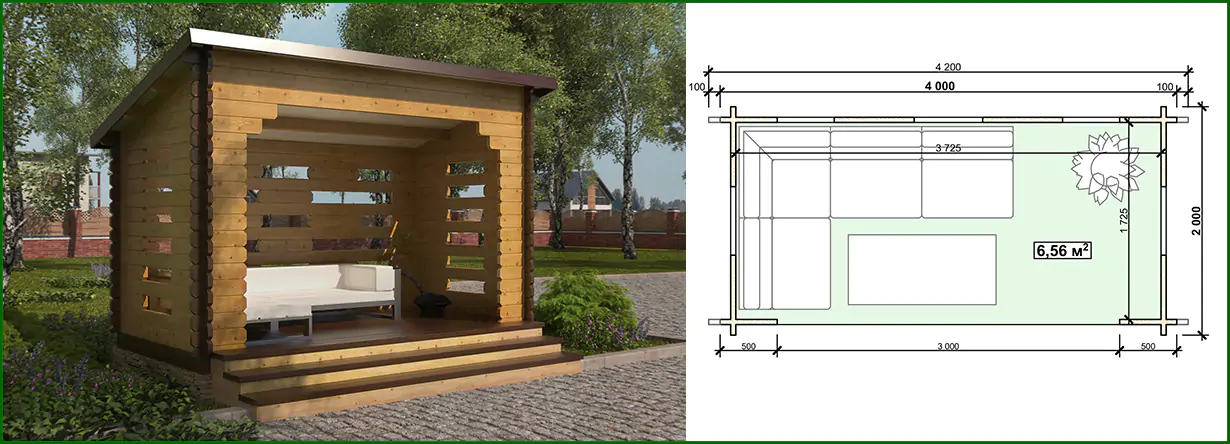 Индивидуальное проектирование беседок из бруса